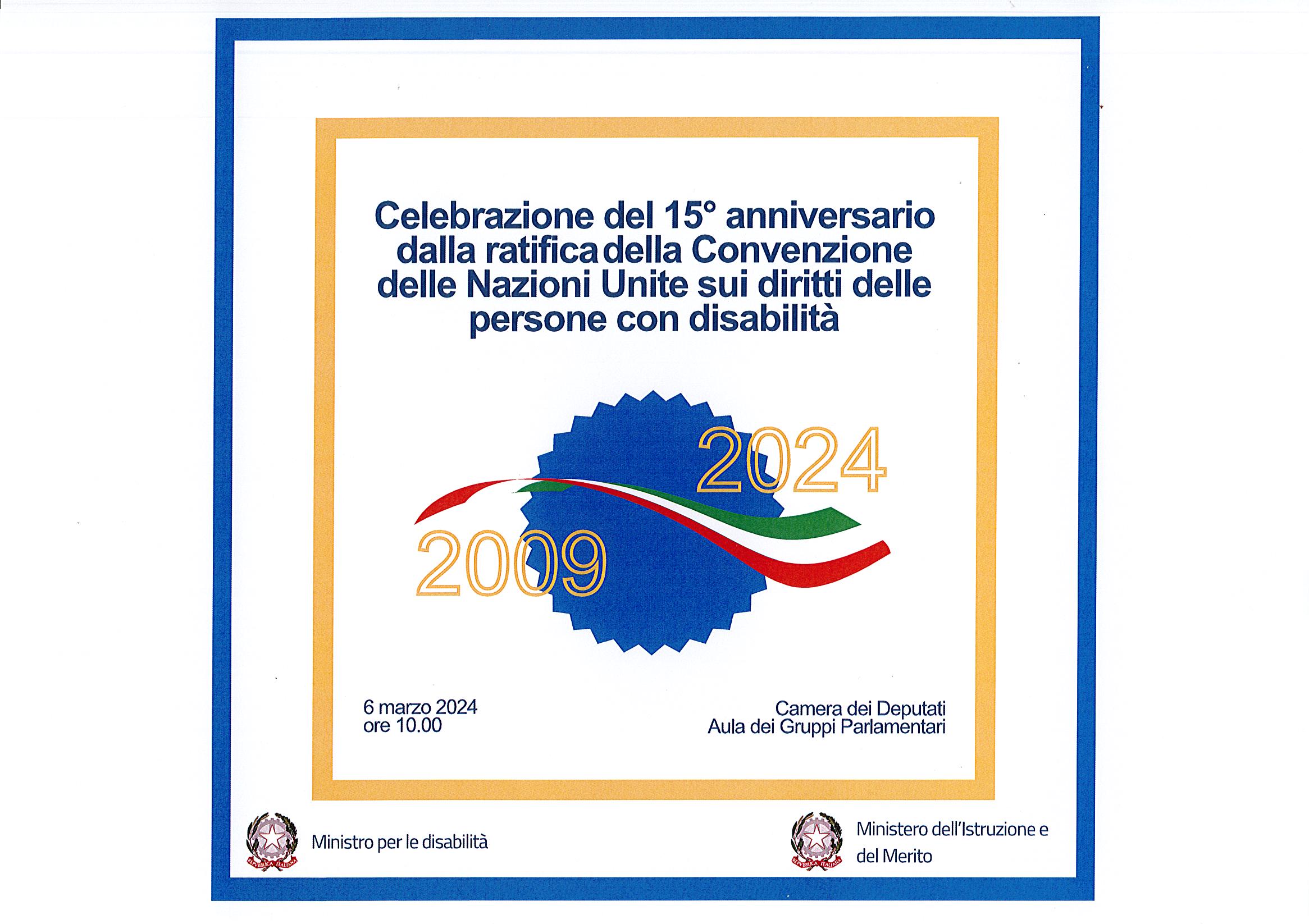 2009-2024: 15mo anniversario della ratifica della convenzione ONU sui diritti delle persone con disabilità